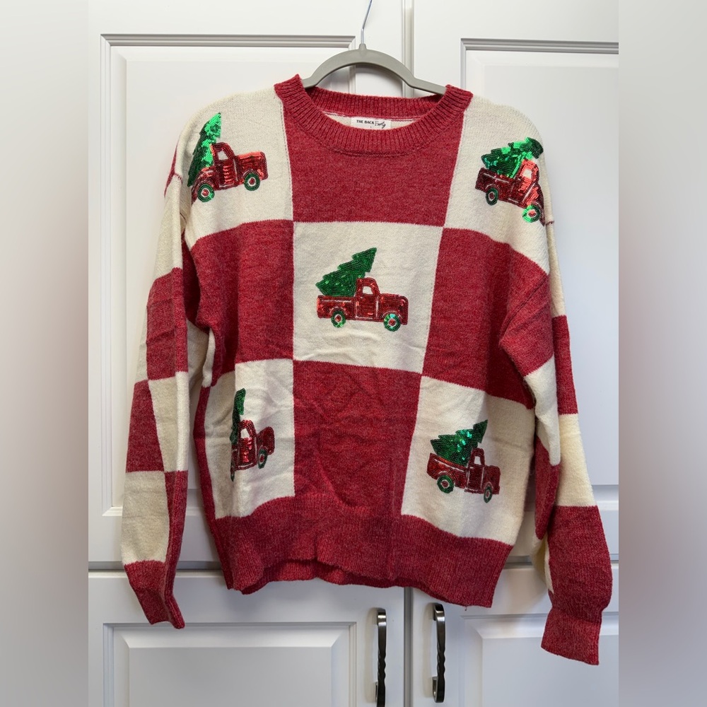 Cozy Holiday Sweater with Truck Design